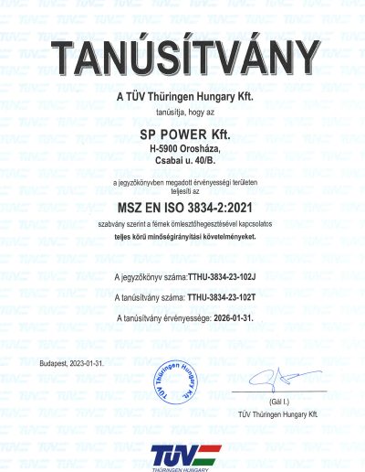 MSZ EN ISO 3834-2:2021