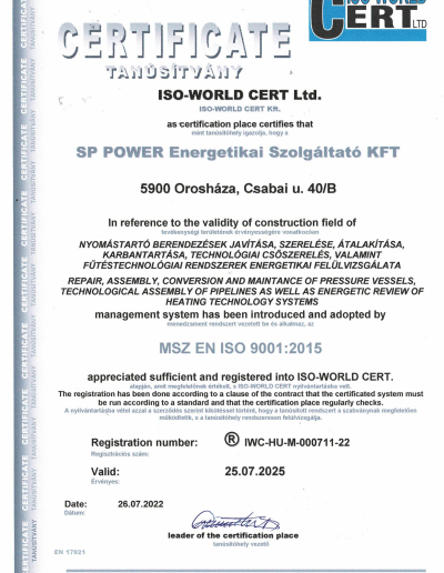 MSZ EN ISO 9001:2015